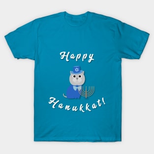 Funny Happy Hanukkat Hanukkah Cat Pet Lover T-Shirt